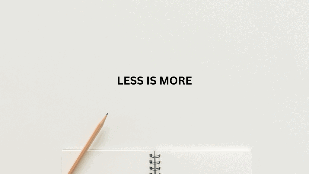 Minimalistic landing page